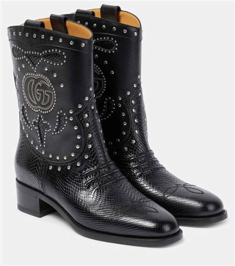 gucci trip wool boots|gucci cowboy boots.